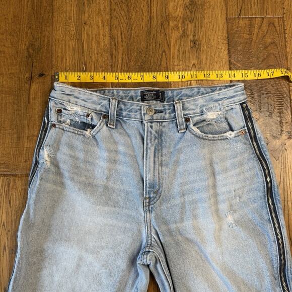 Abercrombie & Fitch ANNIE High Rise GIRLFRIEND Jeans 27 29/8 Zipper Side - Picture 3 of 8